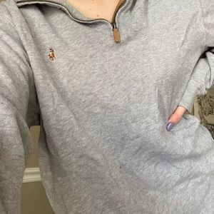 Gray Polo Q Zip